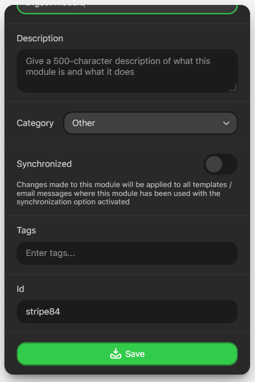 Saving the digest as a module Saving the digest as a module