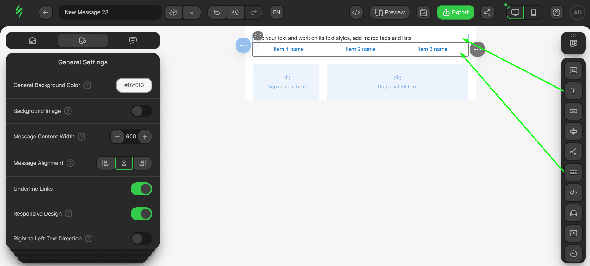 Adding Text and Menu blocks Adding Text and Menu blocks