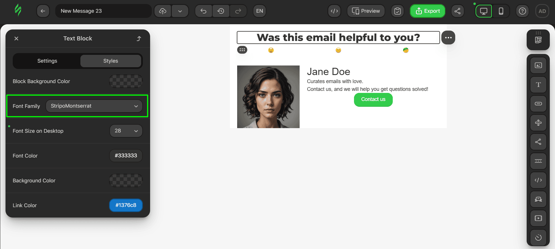 Tweaking the title font Tweaking the title font