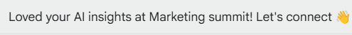 A personalized networking email subject line A personalized networking email subject line