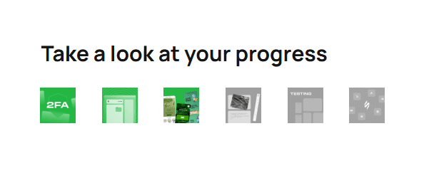 Приклад шкали прогресу в шаблоні листа для онбордингу Приклад шкали прогресу в шаблоні листа для онбордингу