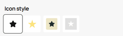 Icon style settings Icon style settings