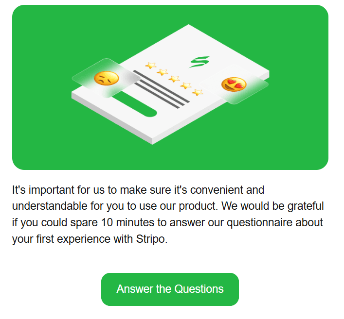 An example of gamification in the SaaS nurturing email