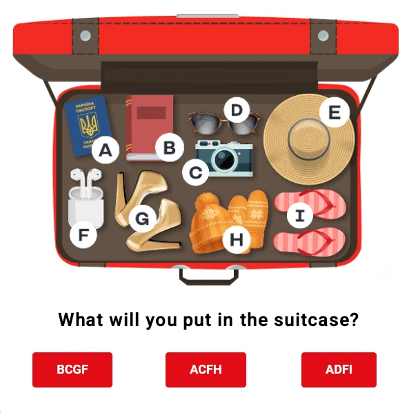 An example of gamification in the travel nurturing email