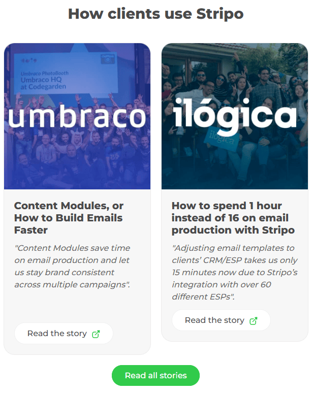 An example of user-generated content in the SaaS nurturing email