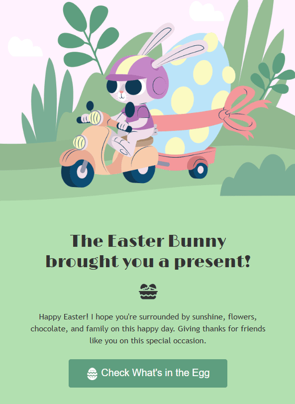 An example of the eCommerce lead nurturing email template