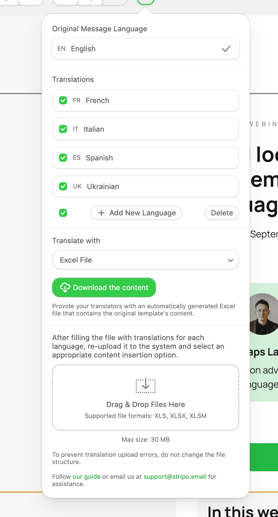 How to generate an Excel file with all translations How to generate an Excel file with all translations