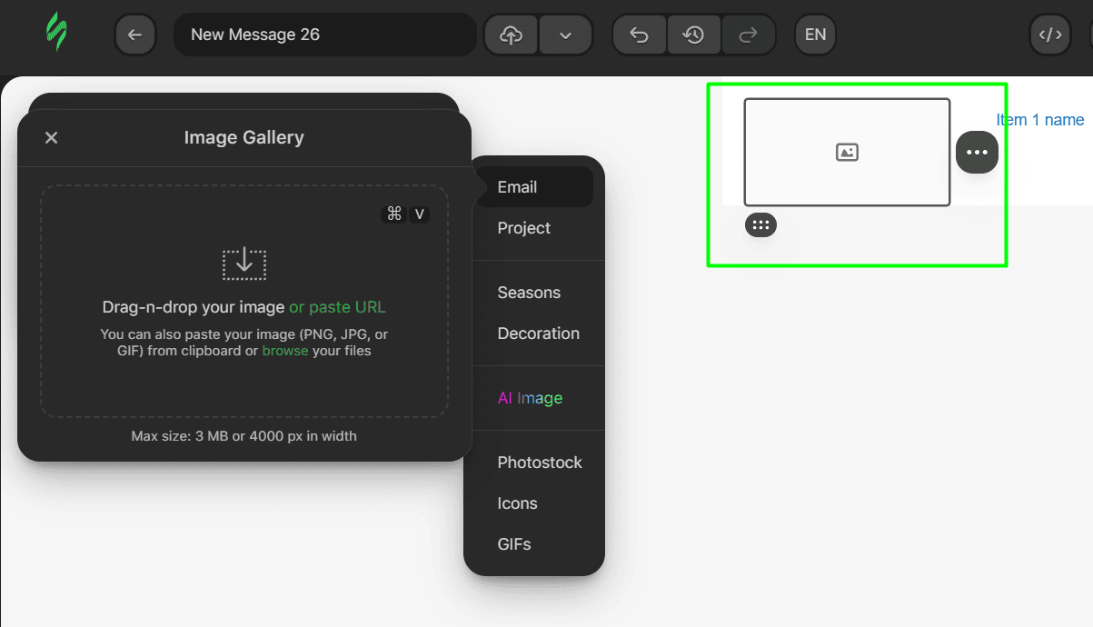 Adding image to the block Adding image to the block