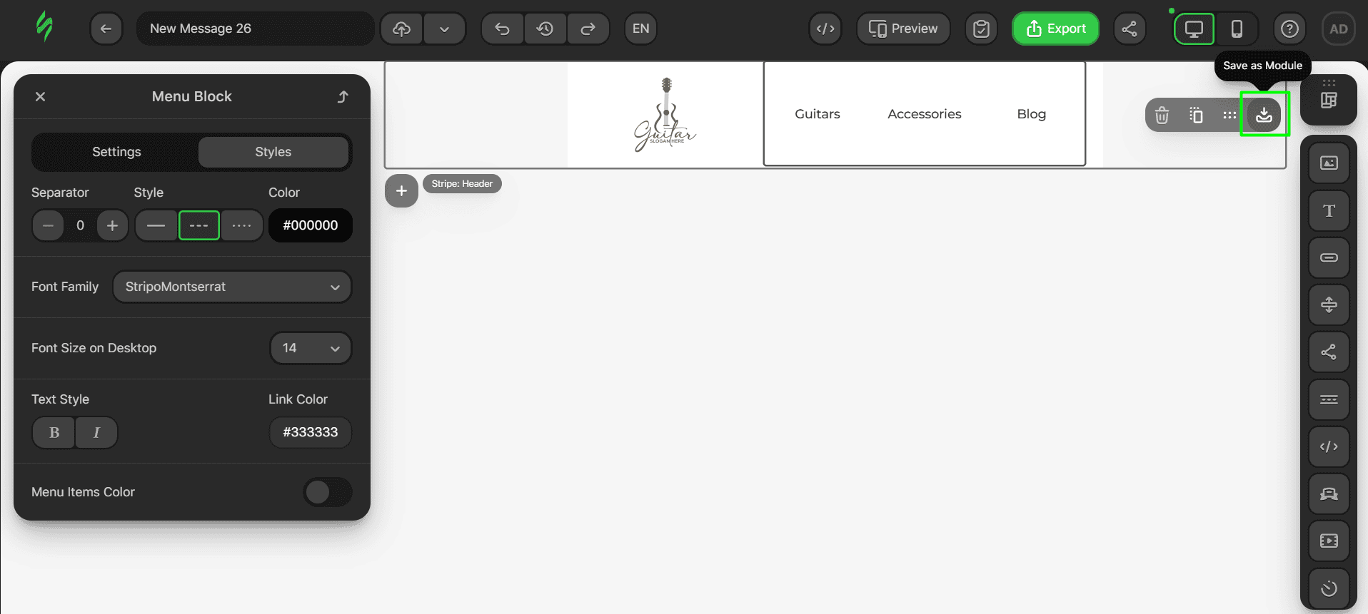 Saving module Saving module