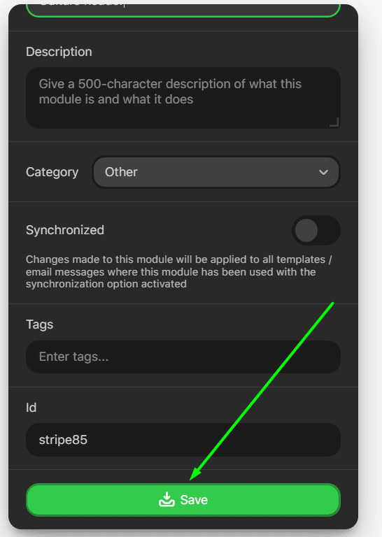 Saving module to library Saving module to library