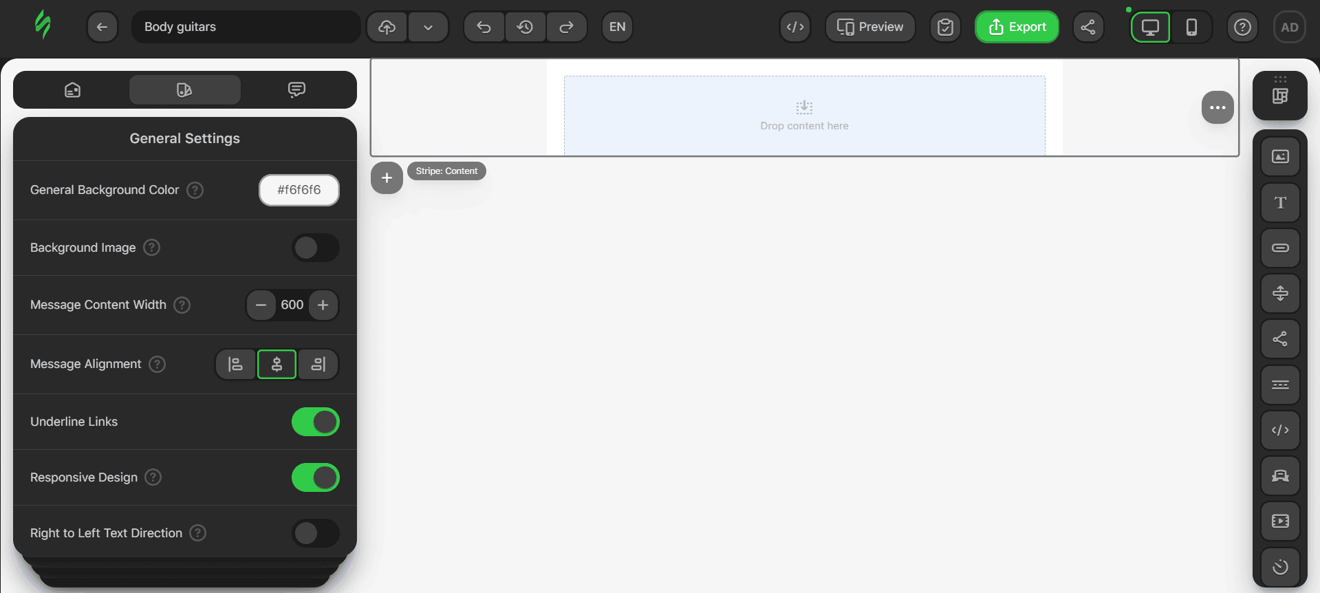 Required structure for email body Required structure for email body