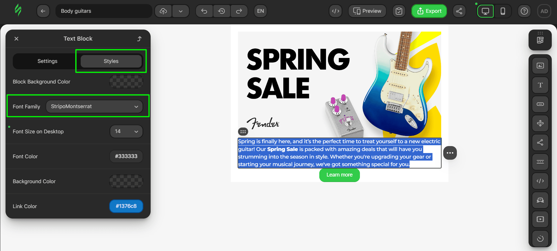 Tweaking fonts Tweaking fonts