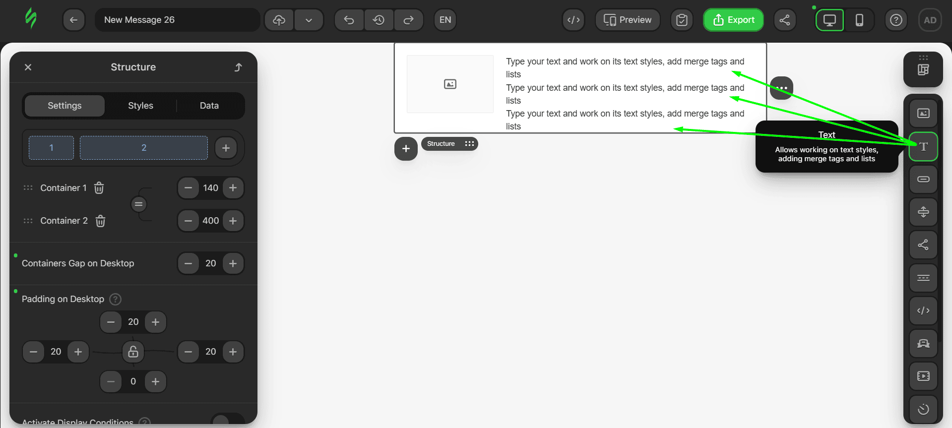 Adding Text blocks Adding Text blocks