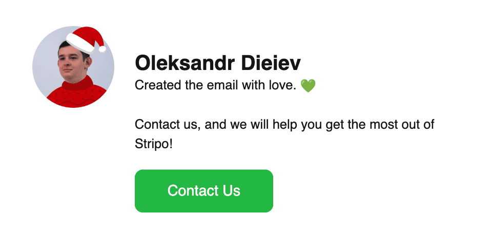 Beispiel für Weihnachts-E-Mail-Signatur