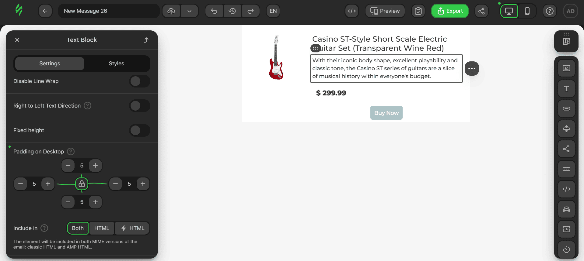 Paddings for the text Paddings for the text