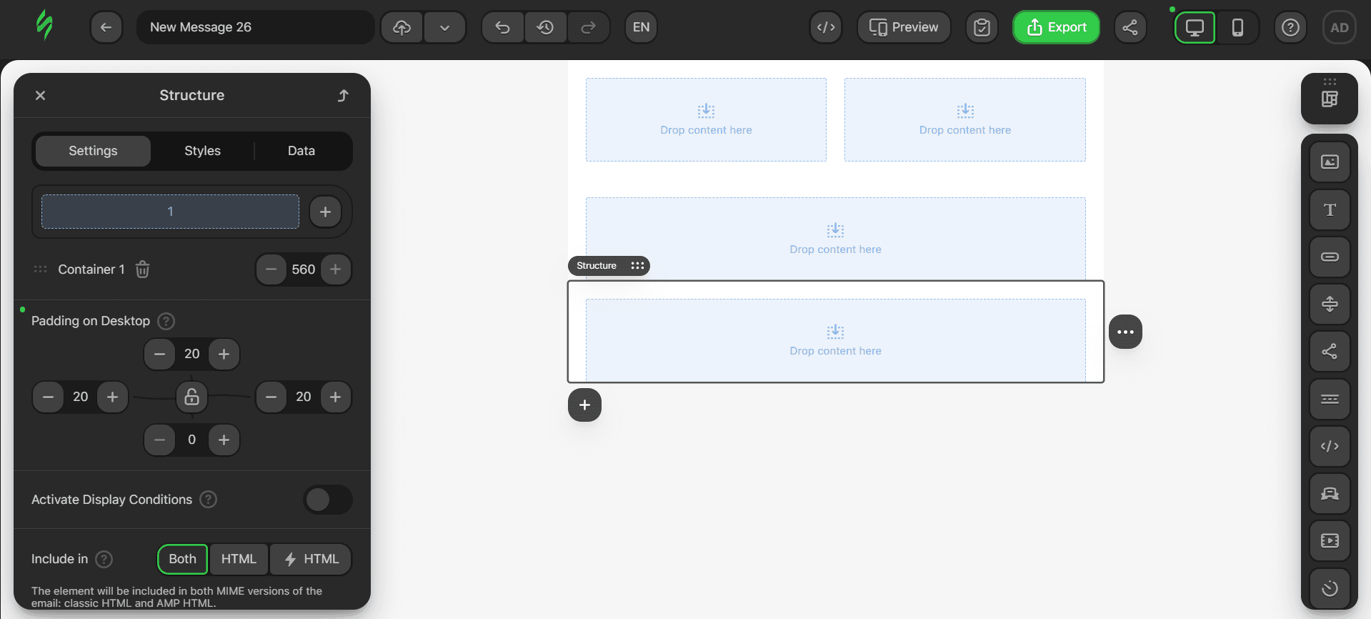 The final footer configuration The final footer configuration