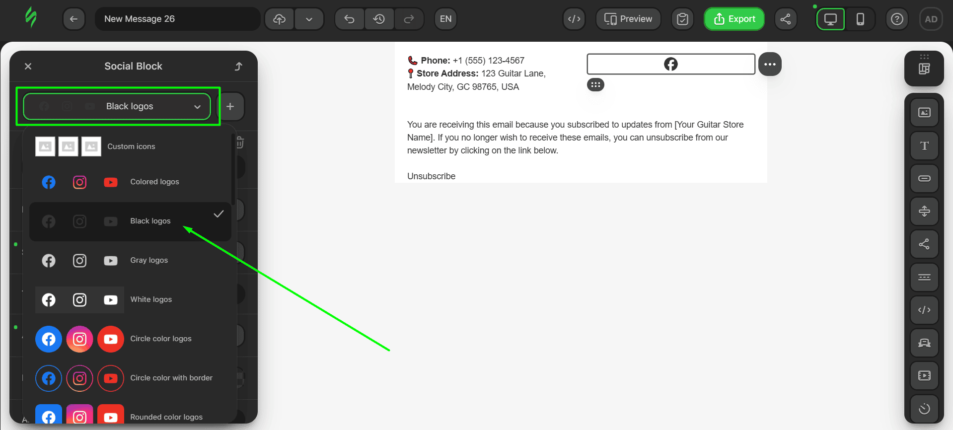 Changing icon style Changing icon style