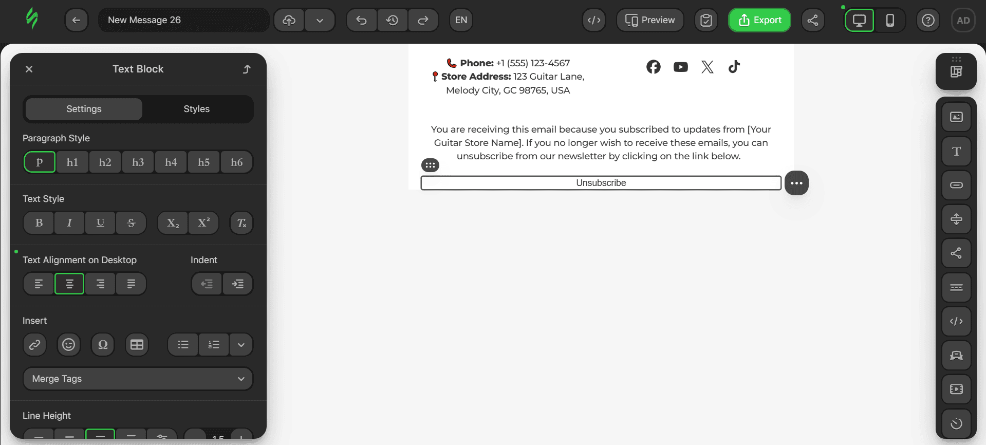 Finished text blocks Finished text blocks