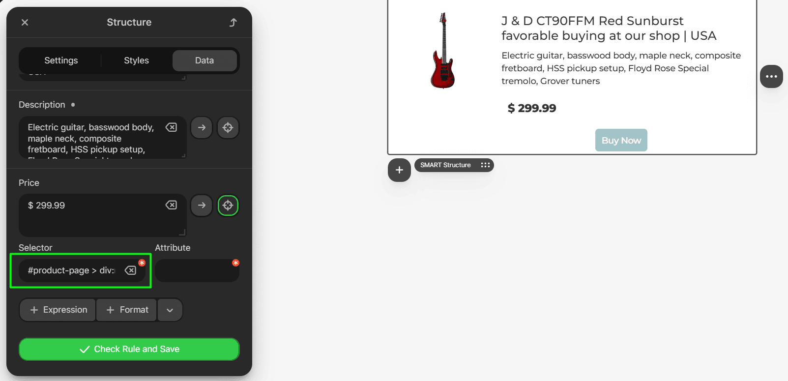 Pasting price selector Pasting price selector