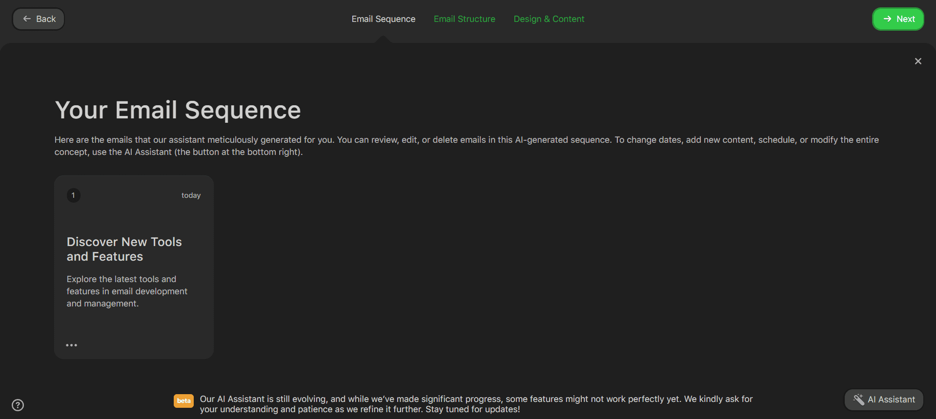 Email sequence step Email sequence step