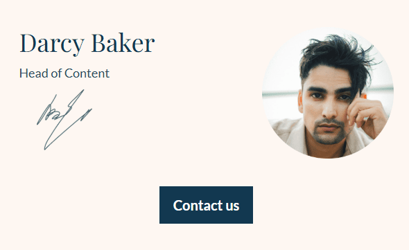 An example of the email signature banner with a call to action An example of the email signature banner with a call to action