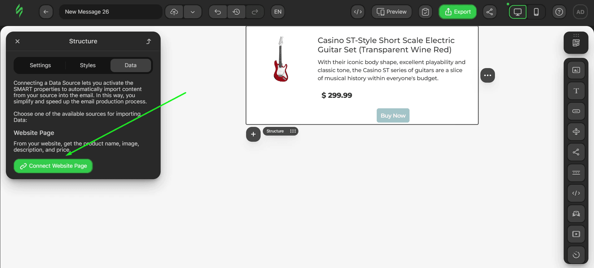 Converting module into a smart element