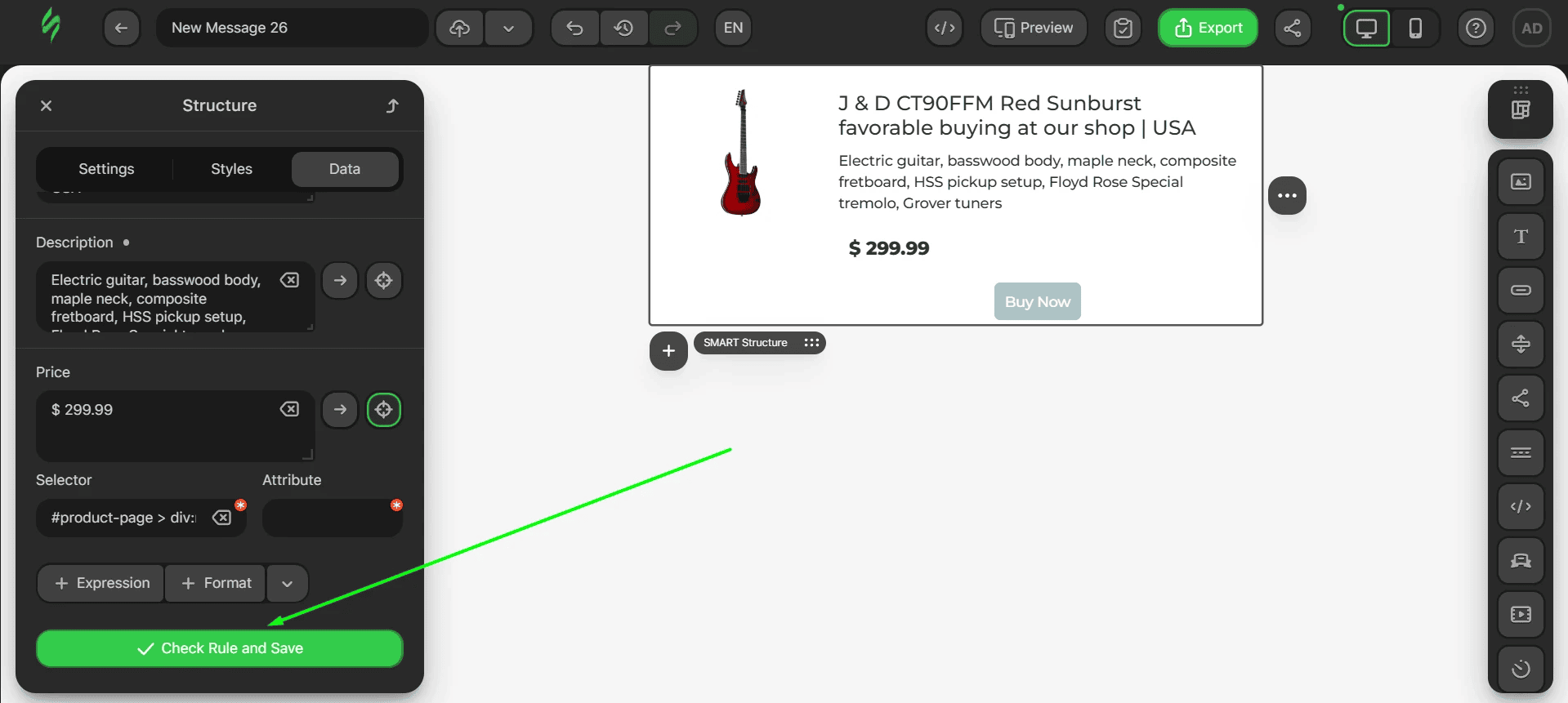 Saving direction rule