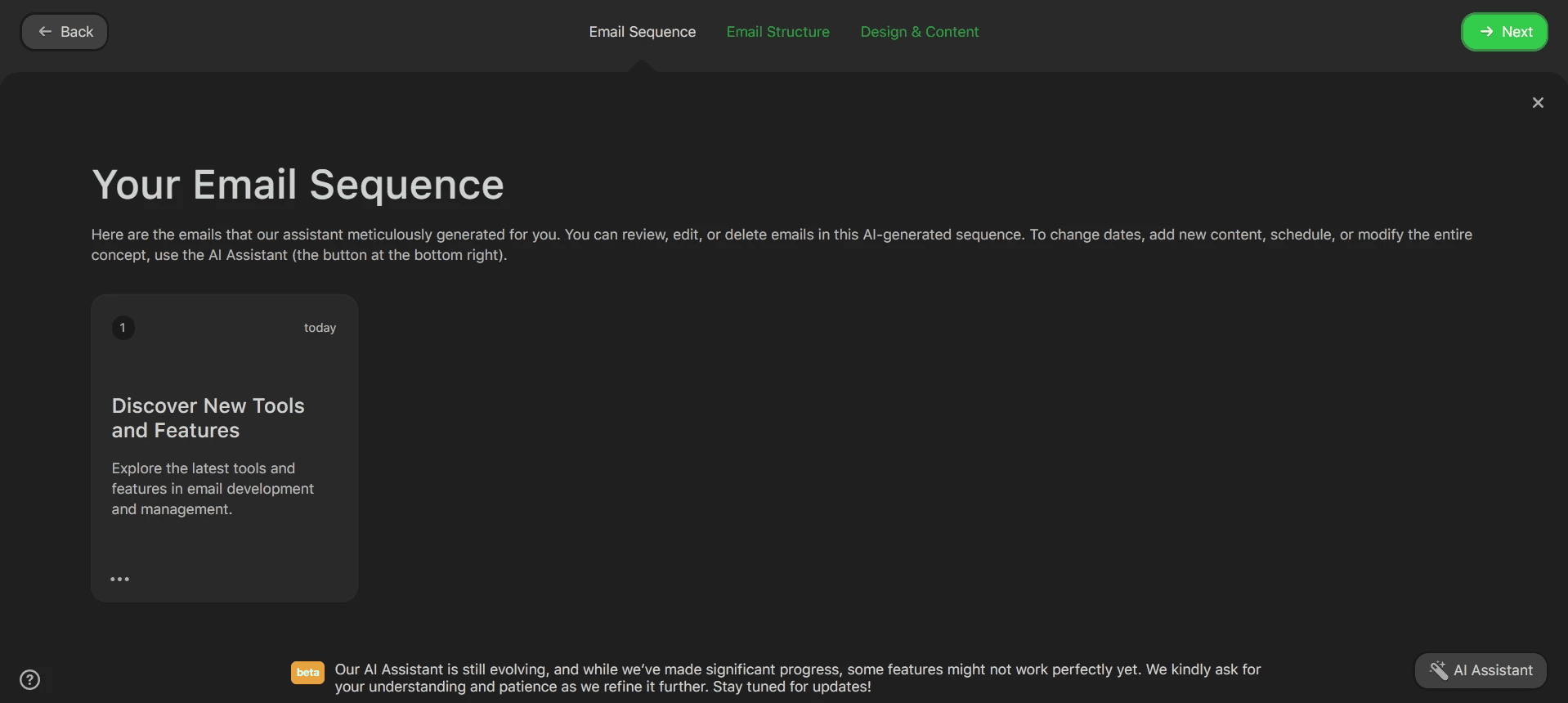 First email sequence