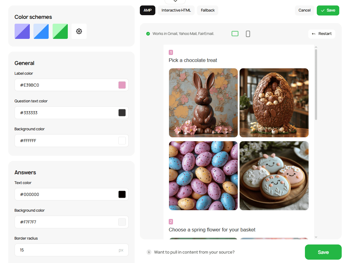 Appearance settings of the game