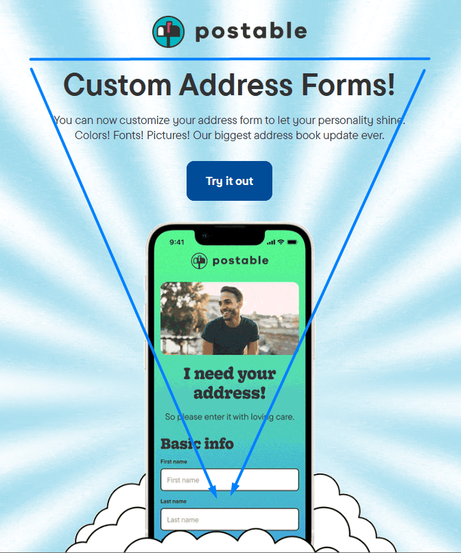 The inverted triangle layout by Postable The inverted triangle layout by Postable