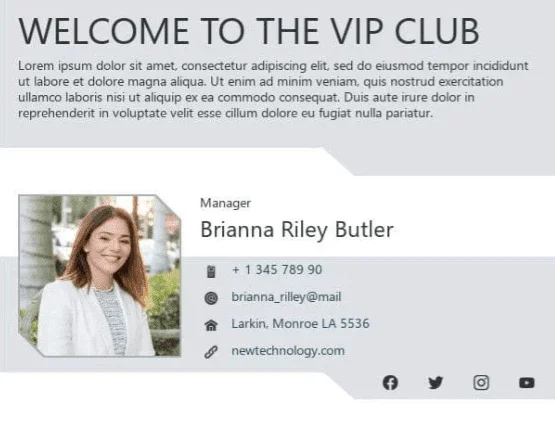 Редагуйте розділ підпису для розсилок у конструкторі підписів Stripo