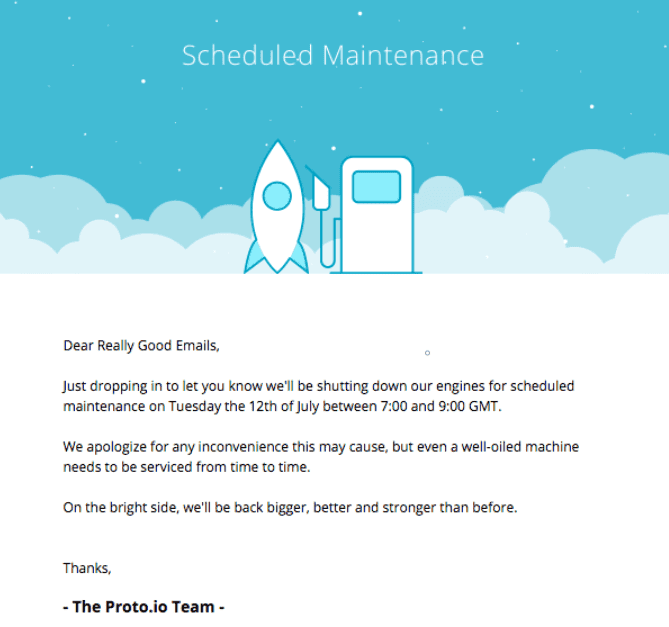 Notification email sample _ Scheduled maintenance Notification email sample _ Scheduled maintenance