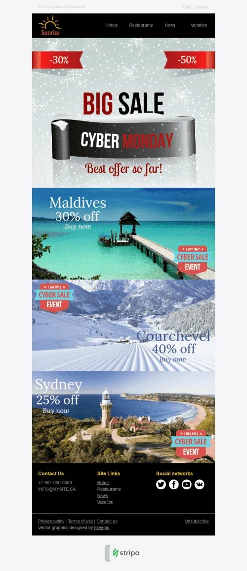 1335-Stripo-Tourism-Holiday-newsletter-Cyber-Monday-email-web