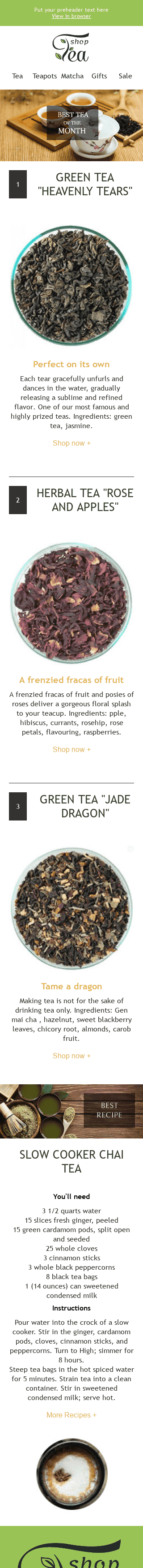 Modelo de E-mail de «Bebida do Mês» de Nova coleção para a indústria de Bebidas Visualização de dispositivo móvel