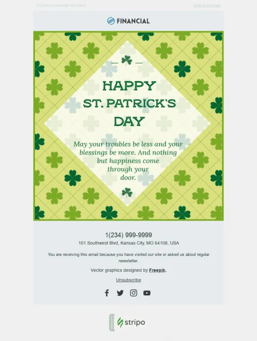 4088-Stripo-Finance-Holiday-newsletter-Happy-St-Patrick’s-Day-Enchanted-Time-email-web