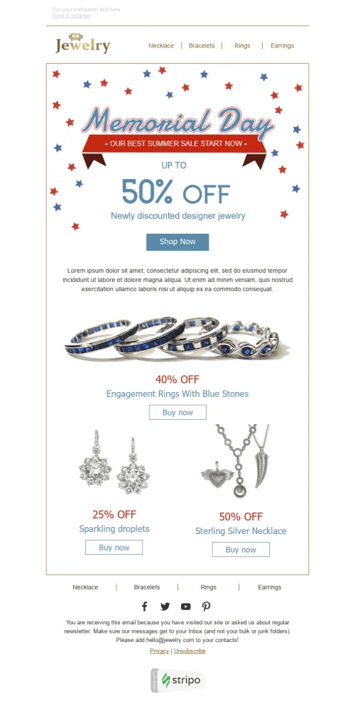 11521-Stripo-Jewelry-Holiday-newsletter-Memorial-Day-Summer-Sale-email-web