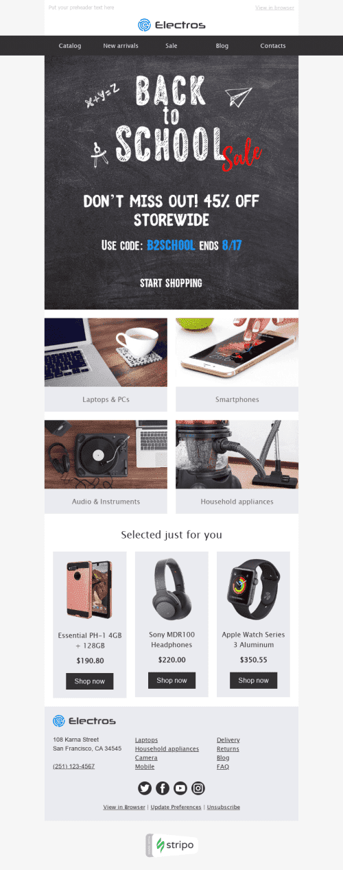 Trending Items Email Template by Stripo.email