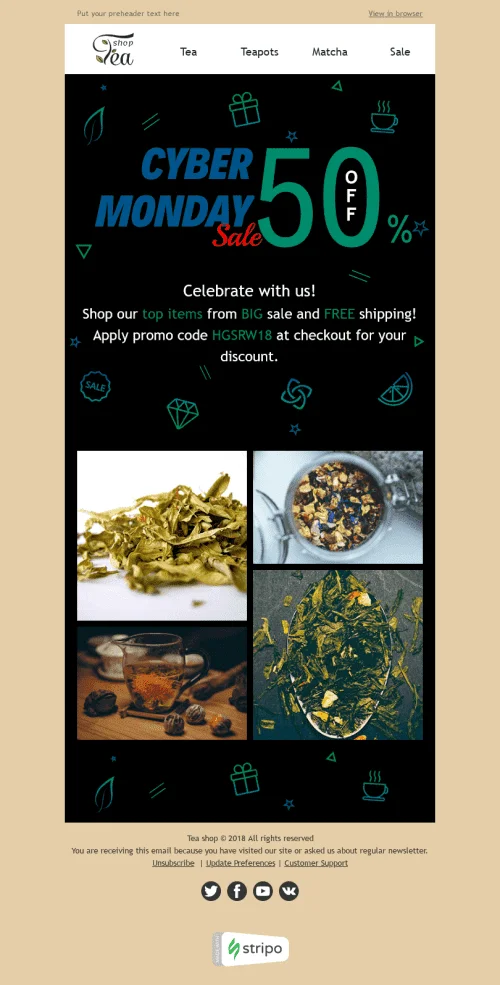 29420-Stripo-Beverage-Coffee-Holiday-newsletter-Cyber-Monday-Best-Deals-email-web