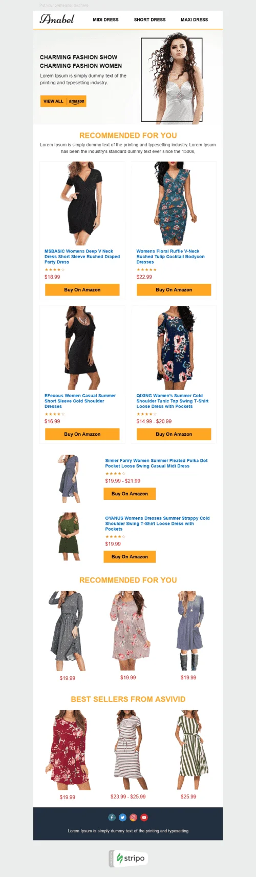 Promo Email Template «Stylish Life» for Ecommerce industry