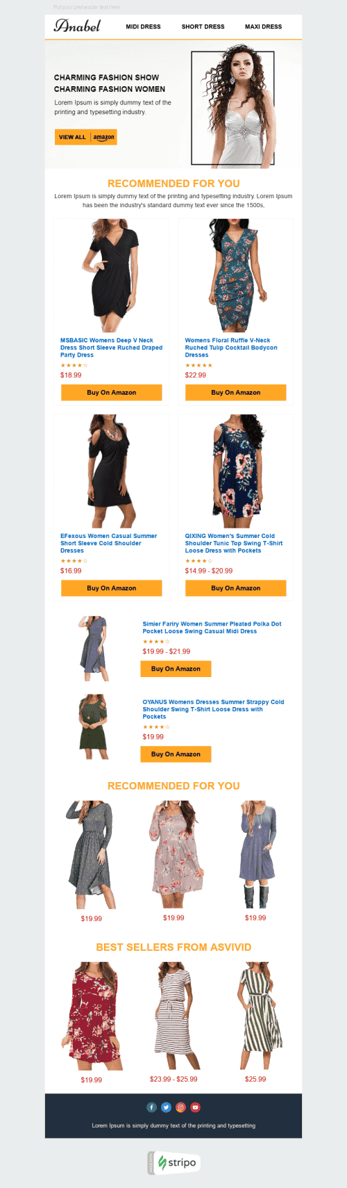 Plantilla de correo electrónico «Vida elegante» de Promoción para la industria de Comercio electrónico Vista de escritorio