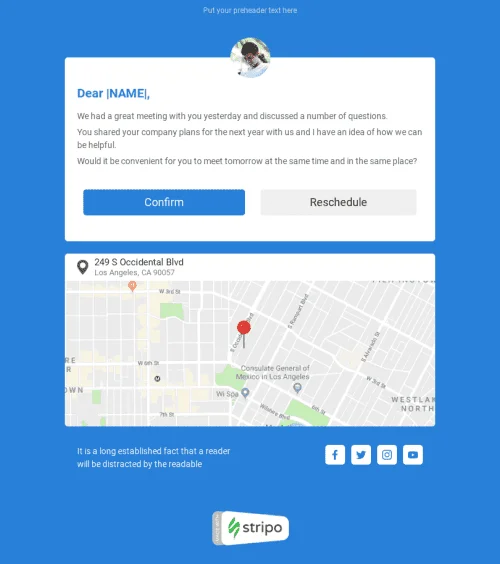Follow-up Email Template «Additional Meeting Request» for Business industry