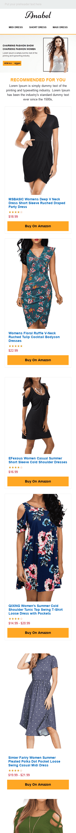 Plantilla de correo electrónico «Vida elegante» de Promoción para la industria de Comercio electrónico Vista de móvil