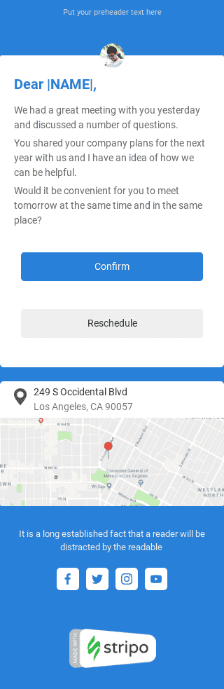 Follow-up Email Template «Additional Meeting Request» for Business industry mobile view
