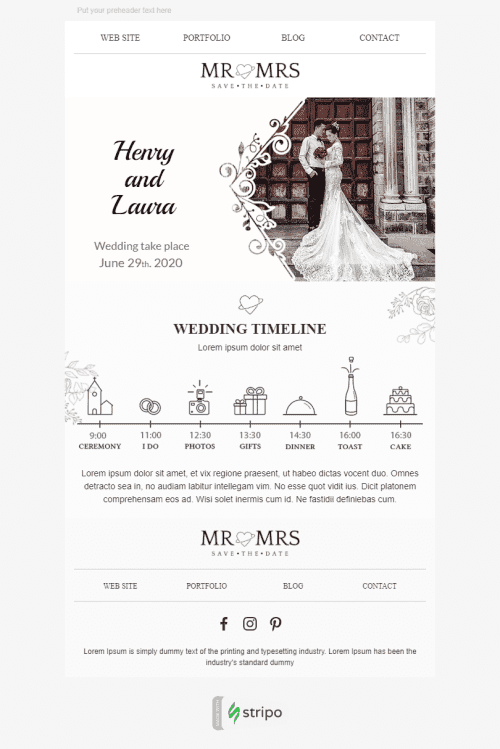 Event Reminder Email Template «Event Of The Year» for Photography industrydesktop view
