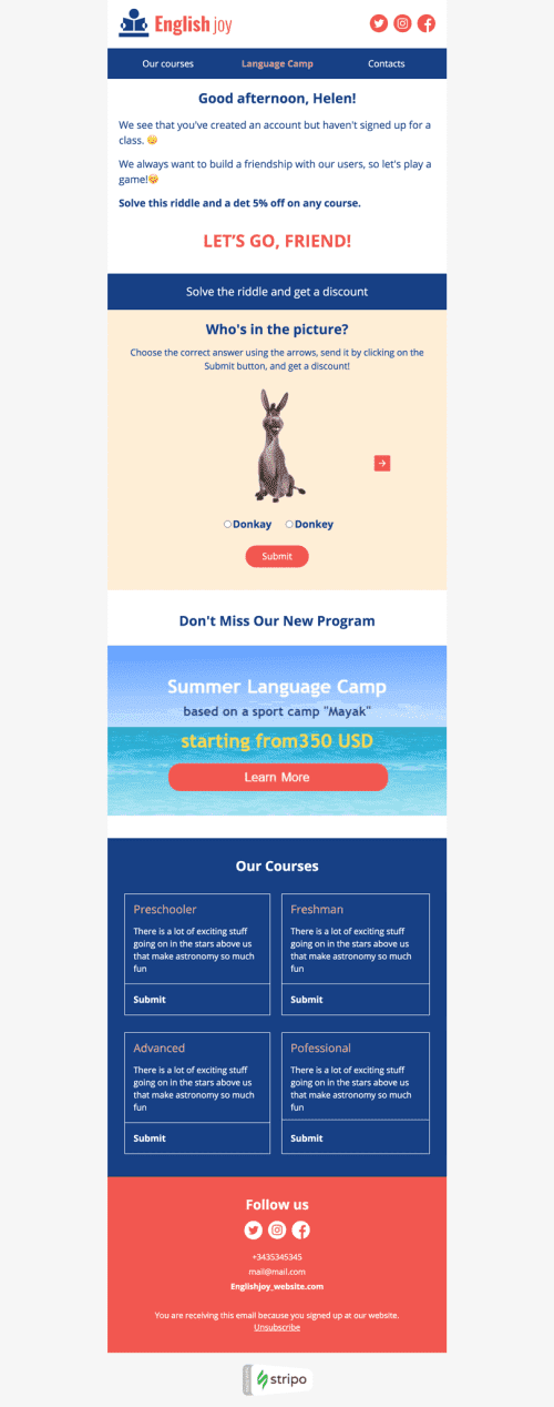 Learn More Email Example Learning Words Email Template by Stripo.email