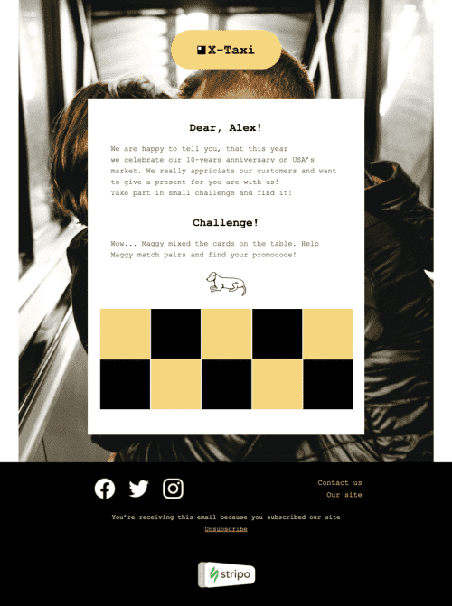 Промо шаблон листа «Улюблена поїздка» для індустрії «Транспорт та Авто» десктопний вигляд