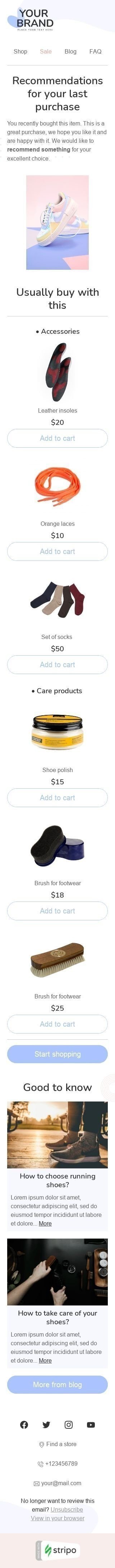 Retargeting Email Template «Buy with this» for Fashion industry mobile view