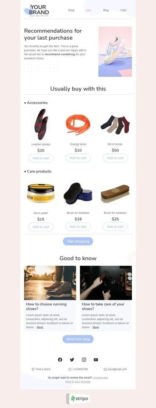 Retargeting Email Template «Buy with this» for Fashion industry