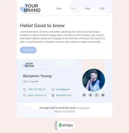 Promo Email Template «Your brand» for Fashion industry