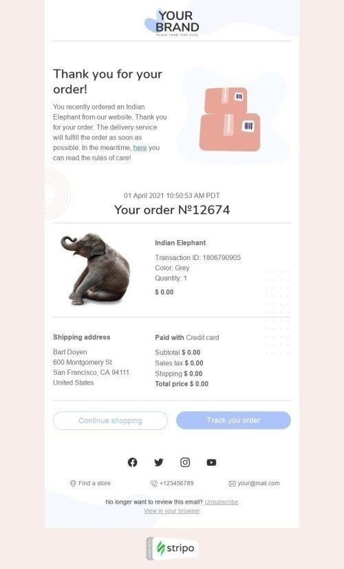 Modelo de E-mail de «Pegadinha com pedido» de Dia da Mentira para a indústria de Moda Visualização de dispositivo móvel